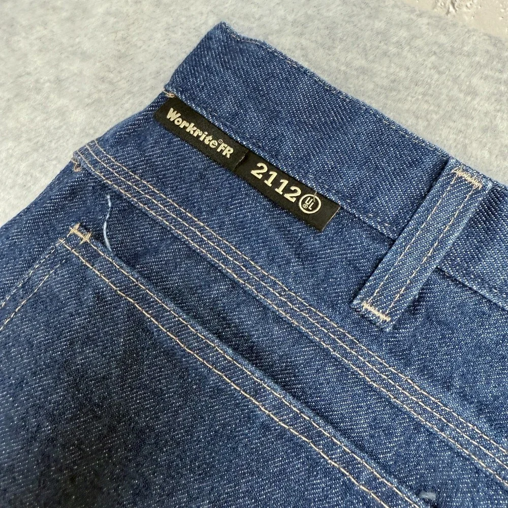 Workrite FR Jeans Mens 38x35 Blue Flame Resistant Denim Pants 2122 HRC 2